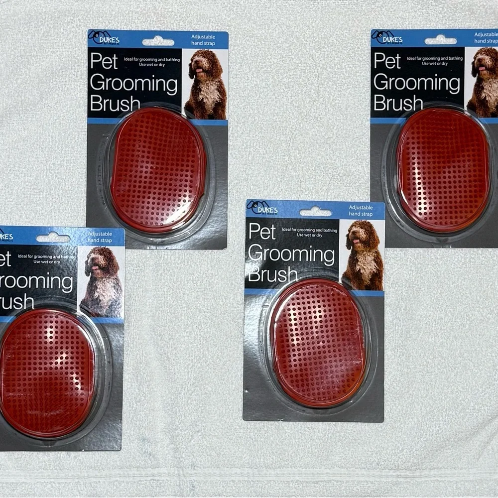 Duke's Pet Grooming Brush - Red